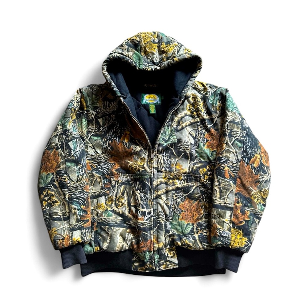 NWT Cabela's Outdoor Hunting Hooded Camo Jacket Seclusion 3D Zip Mens Sz Small